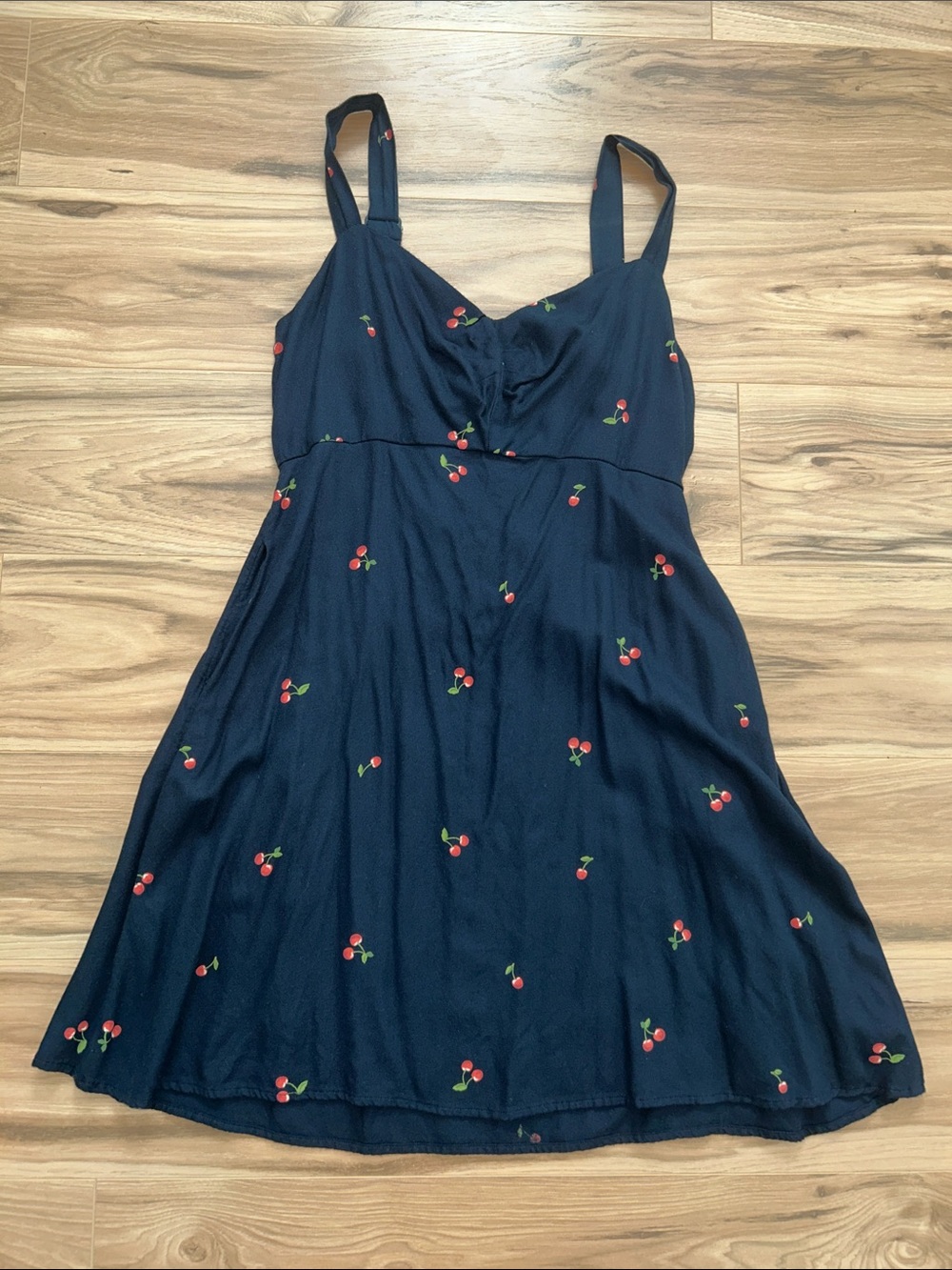 Old Navy Navy Cherry-Print Mini Dress